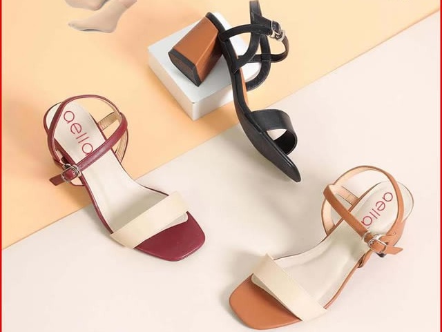 [HCM]Giày cao gót nữ 5 phân phối màu AELLA244 mẫu mới 2020 - Giày sandal nữ cao gót kiểu dáng sang trọng mềm mại êm ái