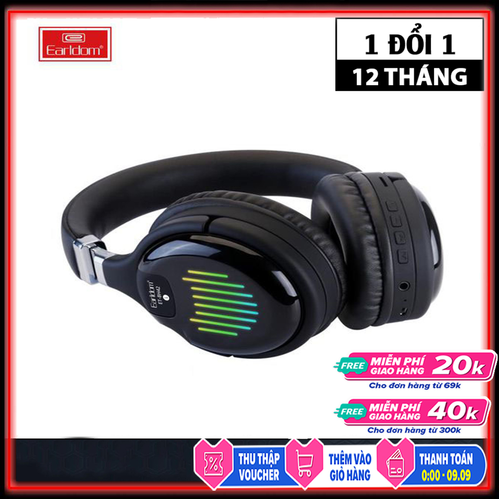 Tai nghe máy tính Tai Nghe Bluetooth Chụp Earldom ET-BH42 có mic , tai nghe PC Gaming thiết kế chụp tai dành cho Game thủ tương thích với Mobile và Laptop nghe nhạc hay, chơi Game tốt giá rẻ meitechshop