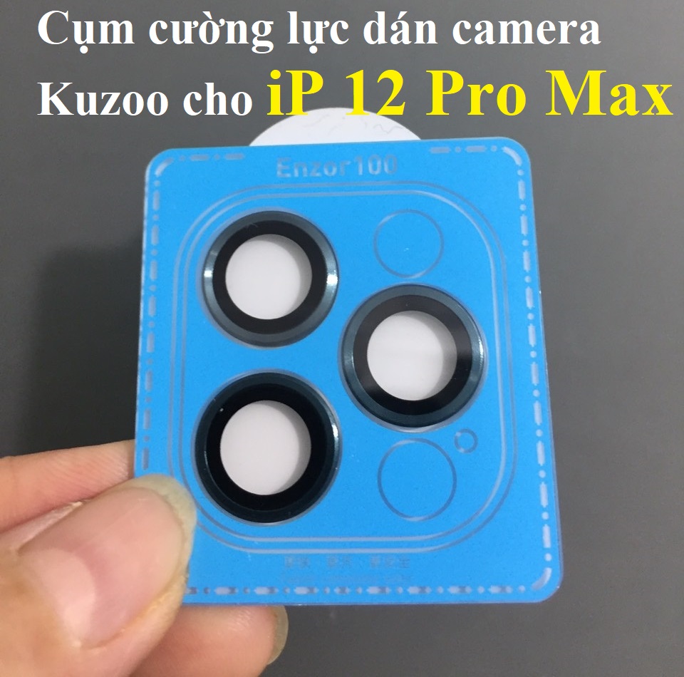 [HCM][iP 12 Pro Max] Film kính Sapphire KUZOOM cho Camera iPhone 12 Pro Max