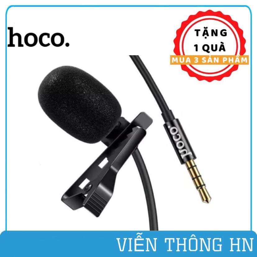 Micro mini hoco DI02 có màng lọc âm thanh - Hỗ trợ ghi thu âm kẹp áo tiện lợi