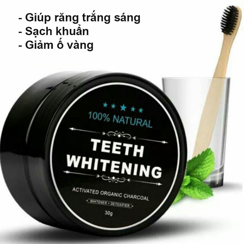 Bột Đánh Răng Hoạt Tính Than Tre Teeth Whitening 30gr