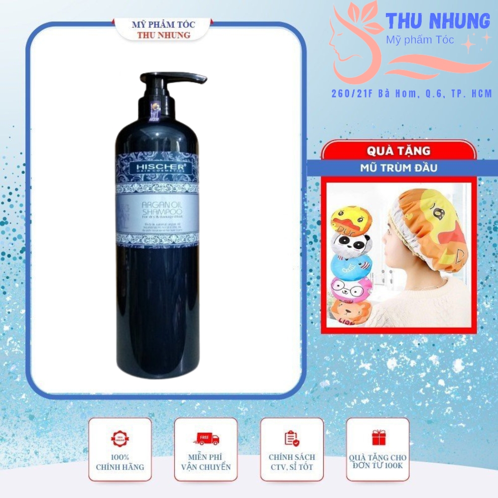 Dầu gội siêu mềm mượt Hischer collagen 1000ml