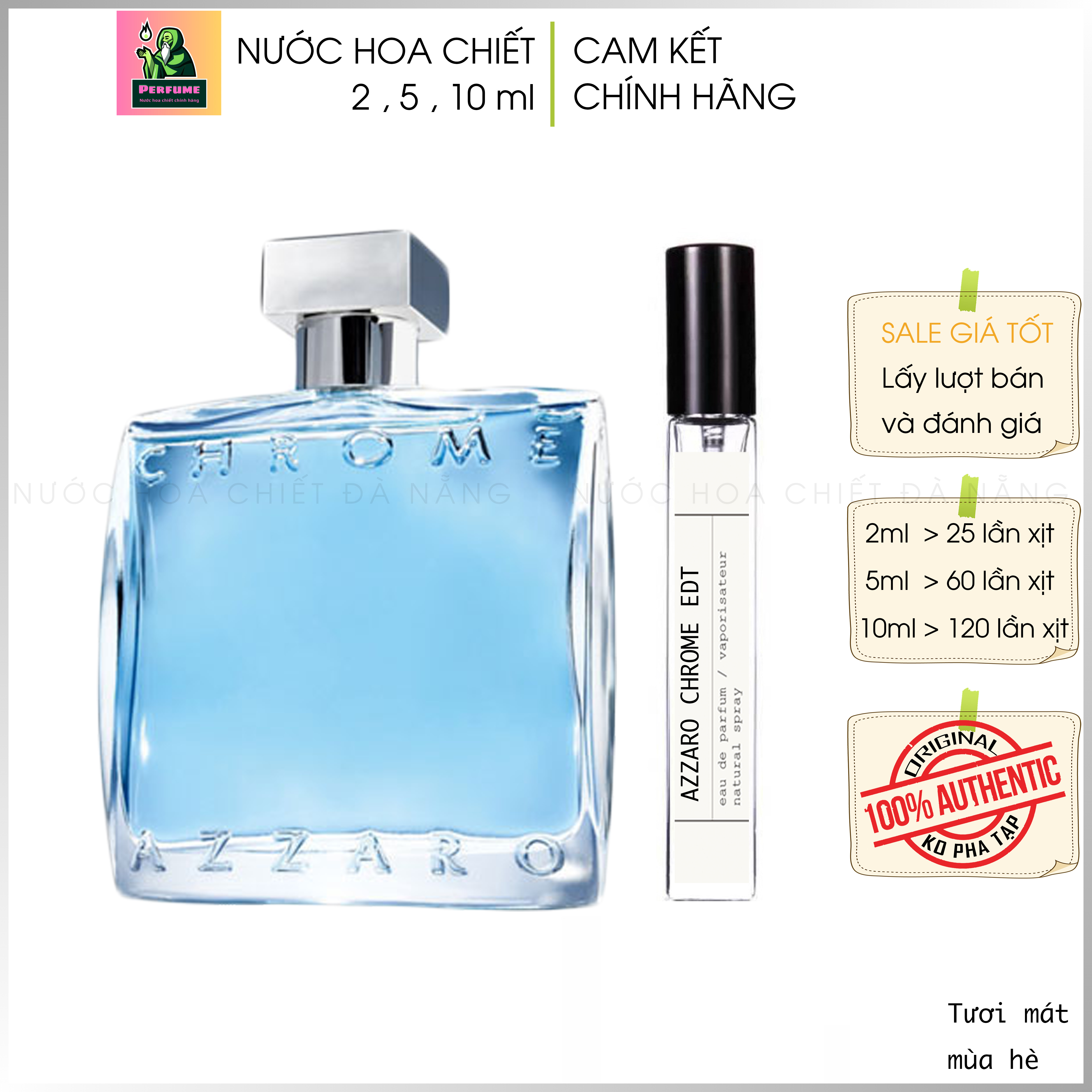 Nước hoa Azzaro Chrome chiết 2ml 5ml 10ml - Cam Kết Chính Hãng