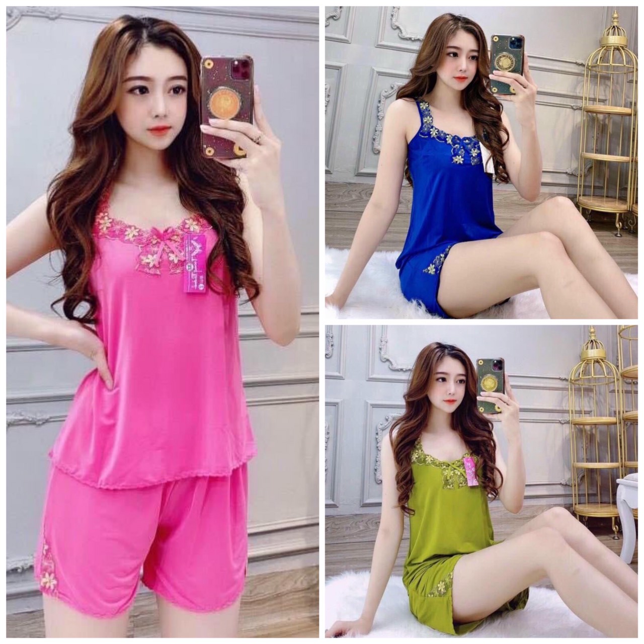 Đồ bộ đùi mặc nhà, đồ bộ thun lạnh nữ mặc nhà mát