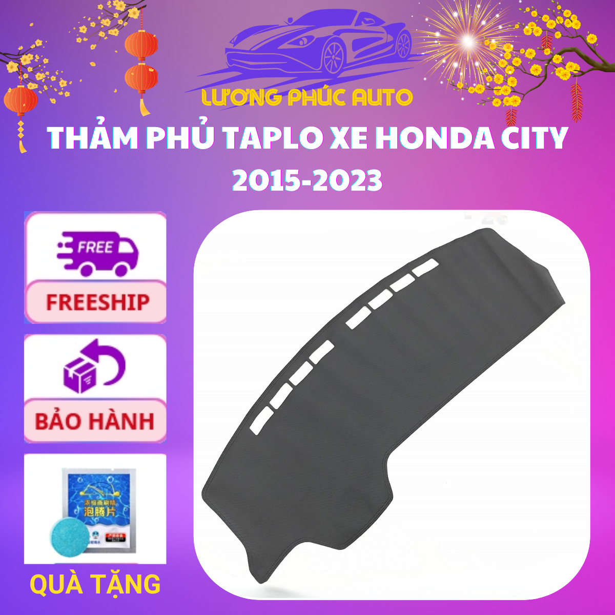 Thảm phủ taplo xe honda city 2015-2023