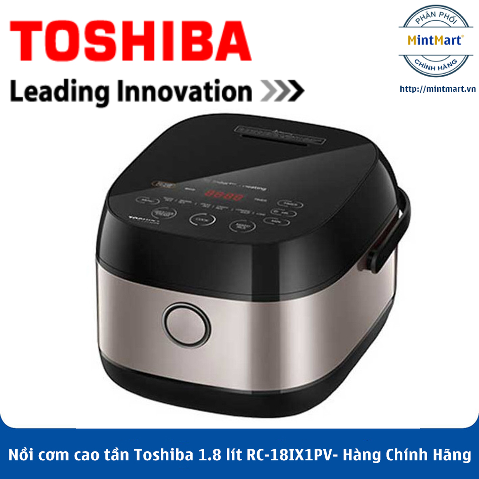 Nồi cơm cao tần toshiba 1.8 lít rc-18ix1pv - hàng chính hãng