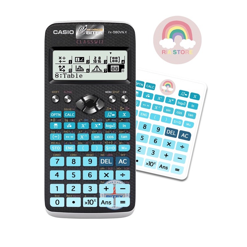Miếng dán nút phím máy tính cầm tay casio 580