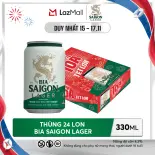 Nồng Độ Cồn 4.3% - Thùng 24 Lon Bia Saigon Lager 330ml