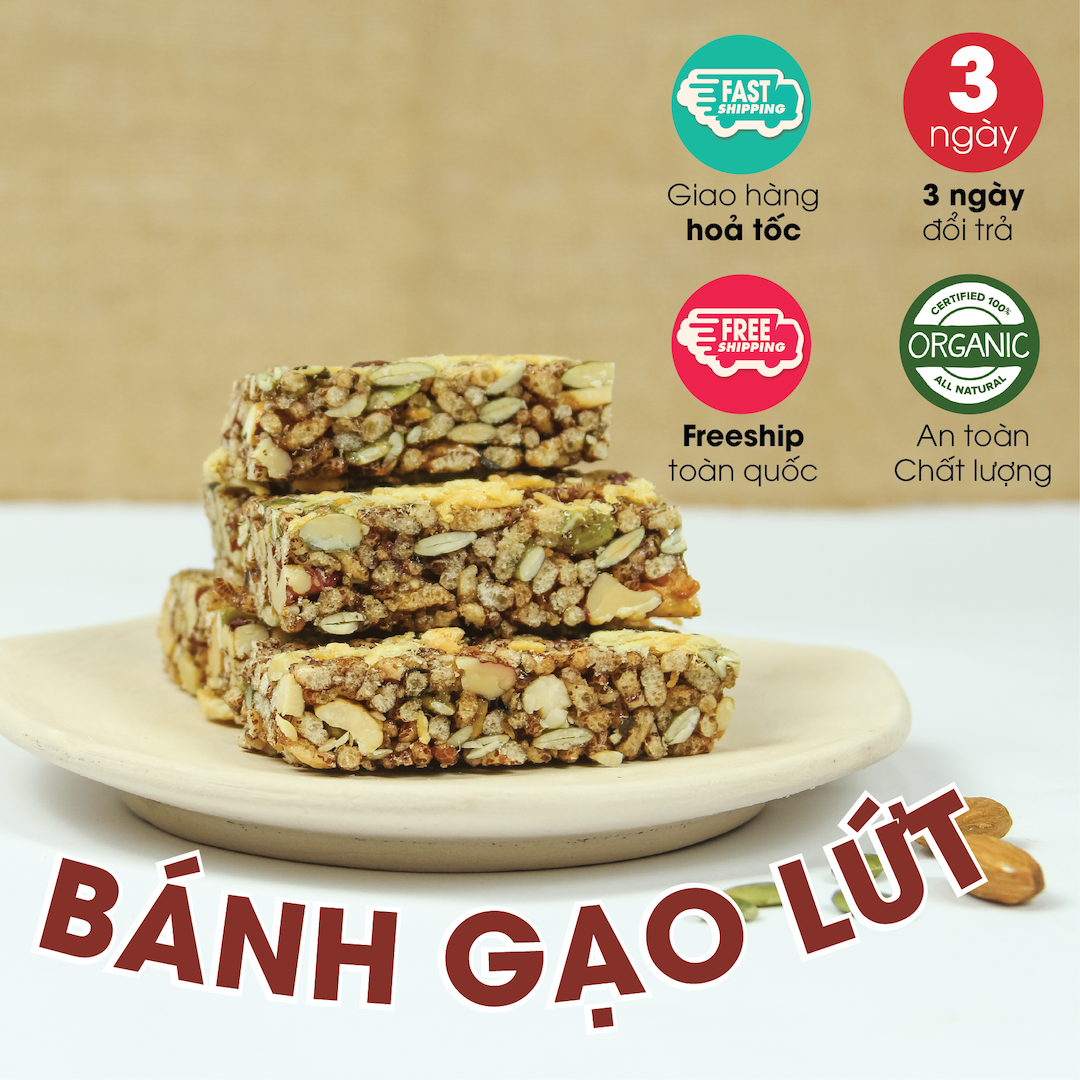 BÁNH GẠO LỨT NGŨ CỐC HEALTHY ăn vặt lành mạnh healthy dùng cho người ăn kiêng, ăn chay, mẹ bầu bổ sung dinh dưỡng