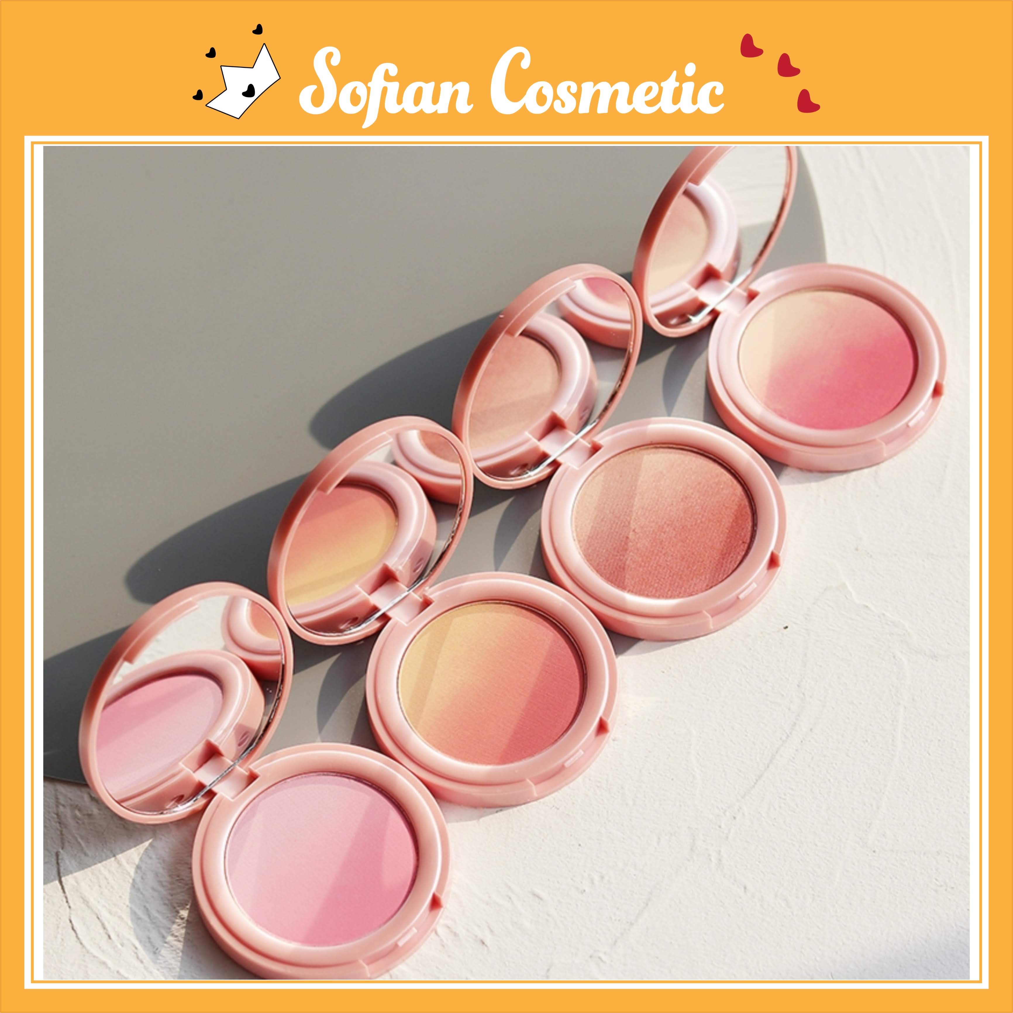 NOVO - Phấn má hồng nội địa Trung dạng loang ombre Novo Sliky Rough Pretty For You Blush loang 3 màu sang, xịn, mịn - Sofian Cosmetic