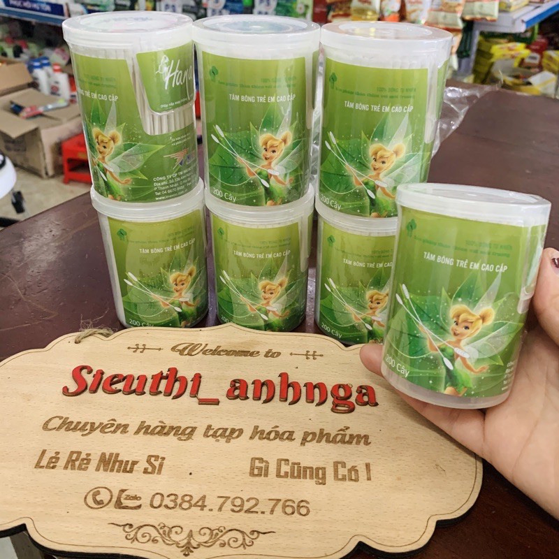 Tăm bông trẻ em cao cấp lõi giấy hana 200 cây