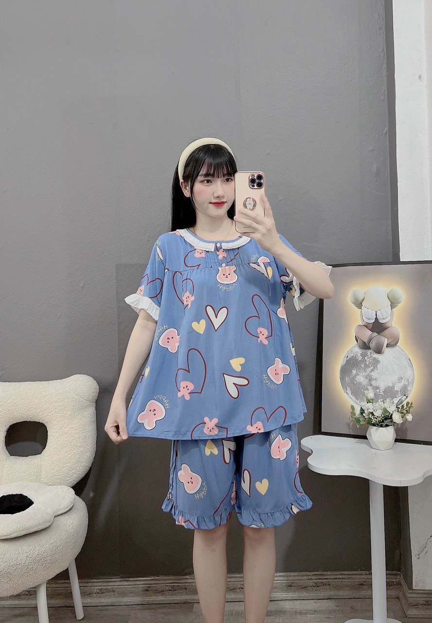 Bộ bầu lửng lanh siêu mát cổ sen
