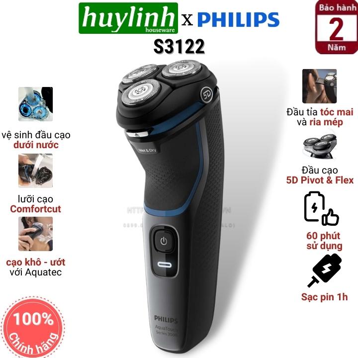 Máy cạo râu khô và ướt Philips S3122 - Chính hãng