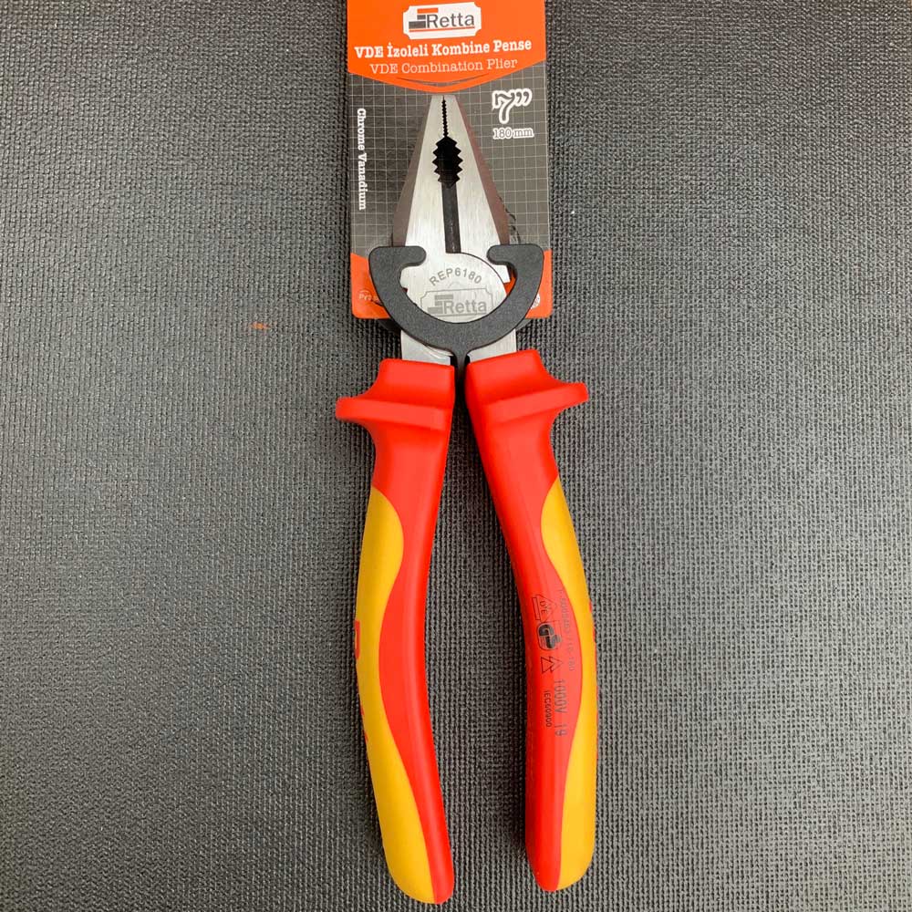 Kìm đa năng cách điện 180mm 1000v retta - rep6180