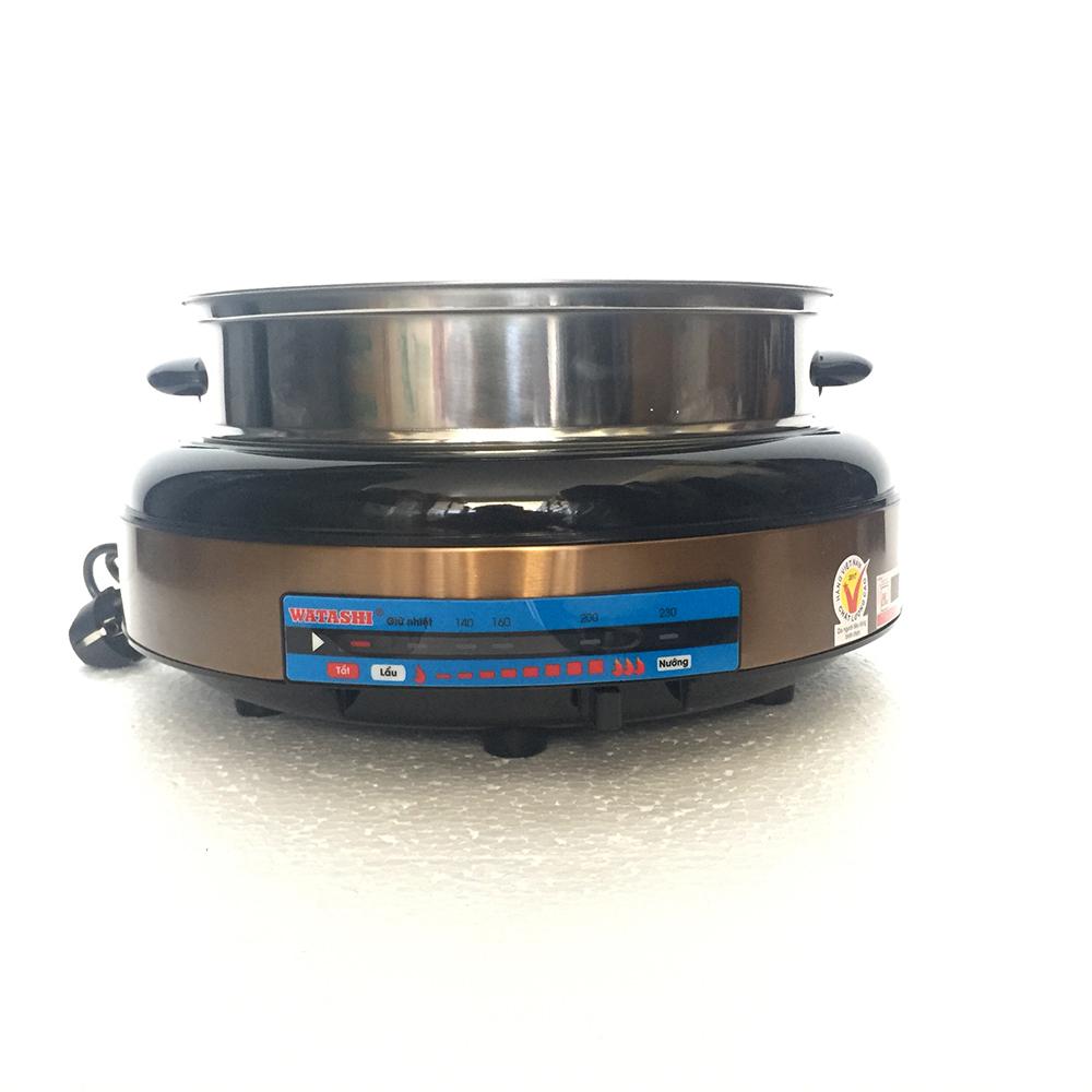 Lẩu Điện Đa Năng 5 LÍT CÓ XỬNG HẤP Chiên Xào Hấp Nướng CAO CẤP WATASHI LD-3N