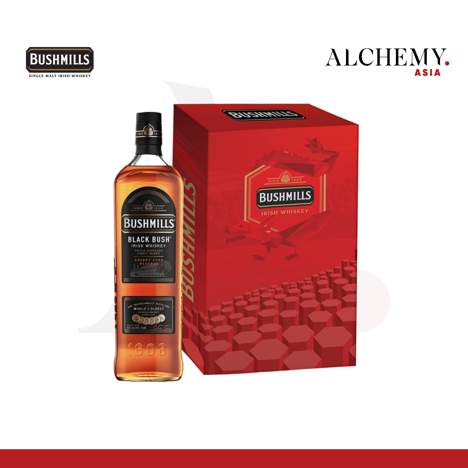 [TET EDITION 2025] Rượu Bushmills Blackbush 40% 1x0.7L