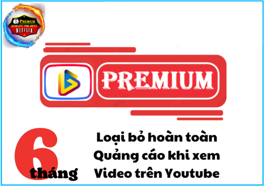 Tài khoản Youtube Premium 6 THÁNG - Loại bỏ quảng cáo khi xem Youtube