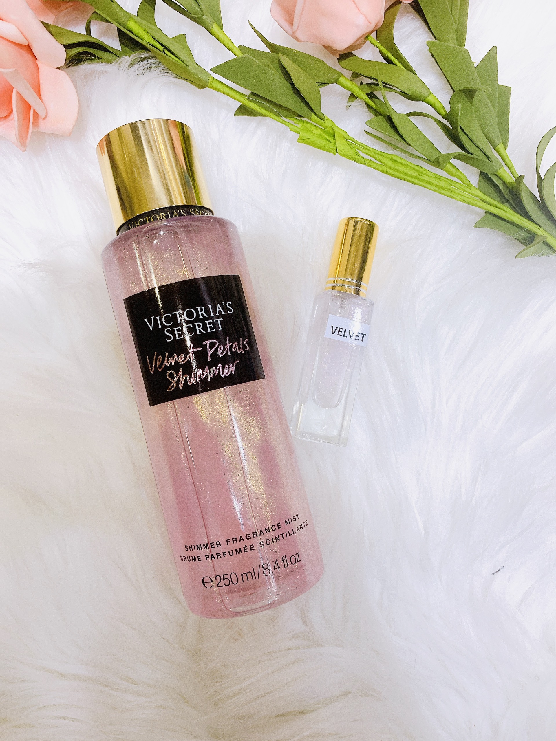 [ 10ml] XỊT THƠM NHŨ VICTORIA SECRET Body mist Velvet Petals shimmer