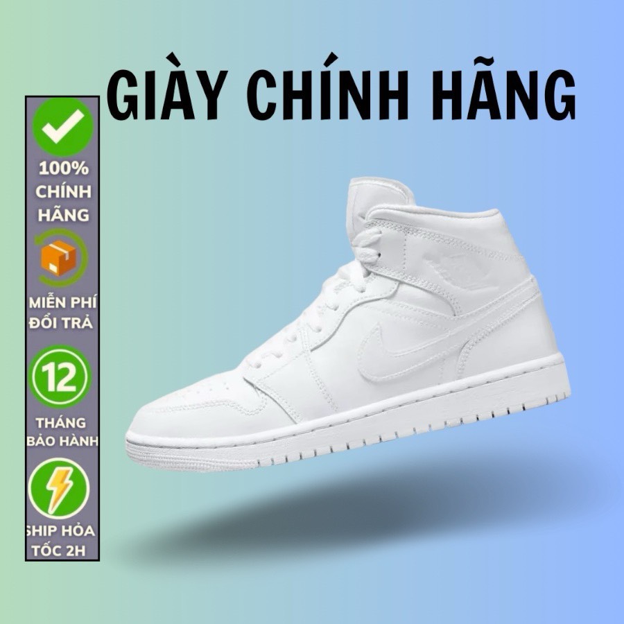 (Chính Hãng) Giày Air Jordan Mid Triple White (2022) DV0991-111
