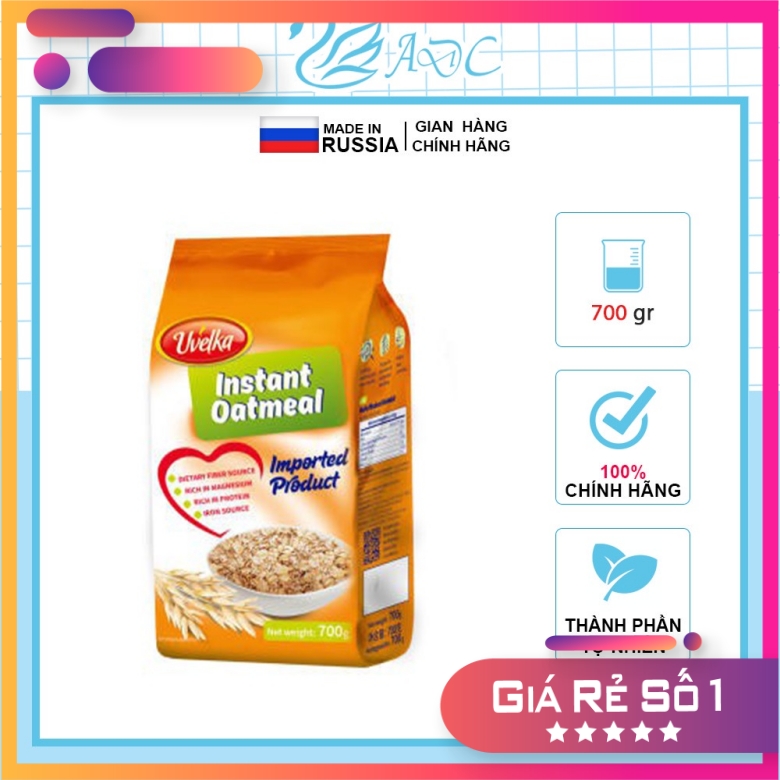 Yến mạch nga ăn liền uvelka 700gr