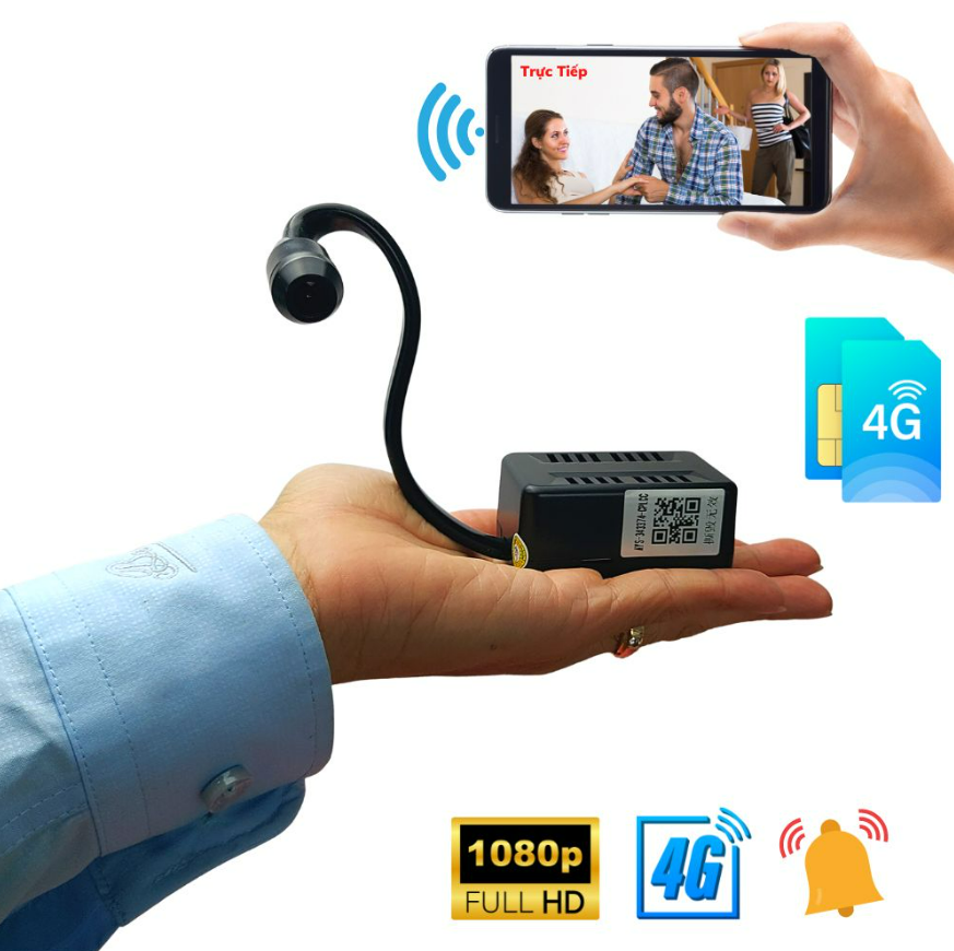 MIỄN SHIP Camera Dùng Sim 4G Giám Sát Từ Xa Độ Phân Giải FullHD Cực Nét - Camera Mini Không Dây Pin Cực Trâu Đàm Thoại 2 Chiều To Rõ Phát Hiện Chuyển Động Thông Minh Tích Hợp Đèn Hồng Ngoại Quay Đêm Bảo Hành 12 Tháng