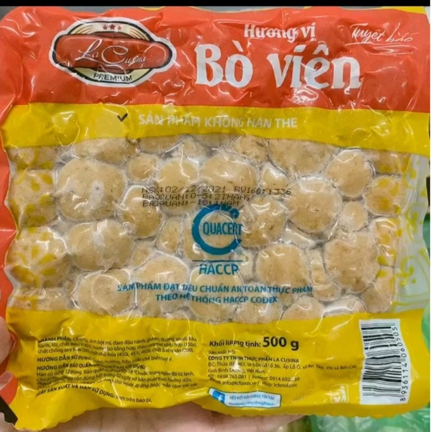 Bò viên lacusina 500g