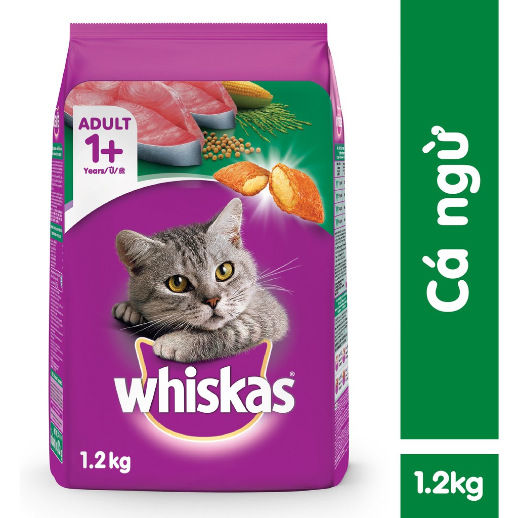 Thức ăn mèo Whiskas túi 1.2kg