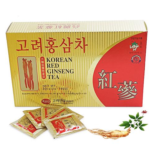 Date mới 2026 trà hồng sâm kgs hàn quốc 300gr cao cấp - 100 gói x 3gr