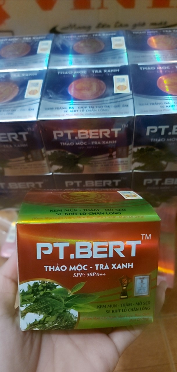 KEM THẢO MỘC TRÀ XANH PT.BERT HŨ 10G, 20G