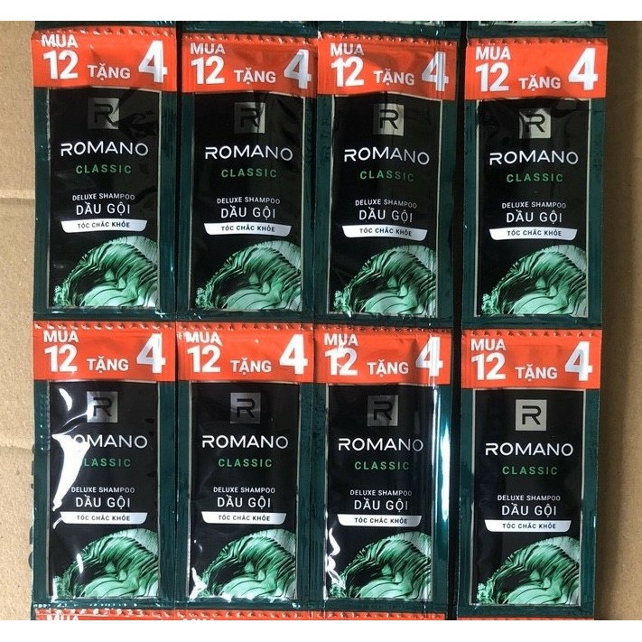 Set 50 gói dầu gội Romano 5g