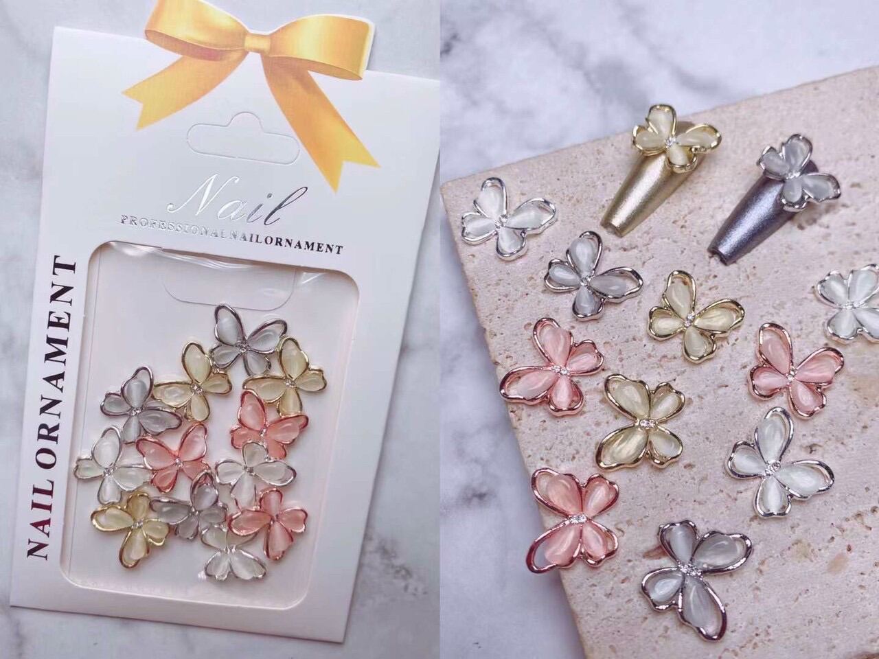 Set charm bướm nail trang trí móng 10-12 charm