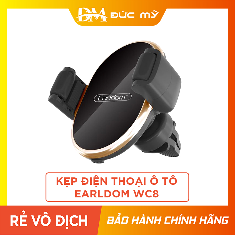 Kẹp Điện Thoại Kèm Sạc Không Dây Eardom WC8, phân phối bởi Đức Mỹ Store