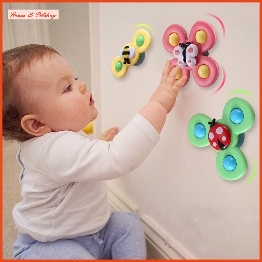 Bộ 3 món đồ chơi con quay spinner hình côn trùng dễ thương vui nhộn cho bé - set 3 đồ chơi trẻ em spinner vui nhộn