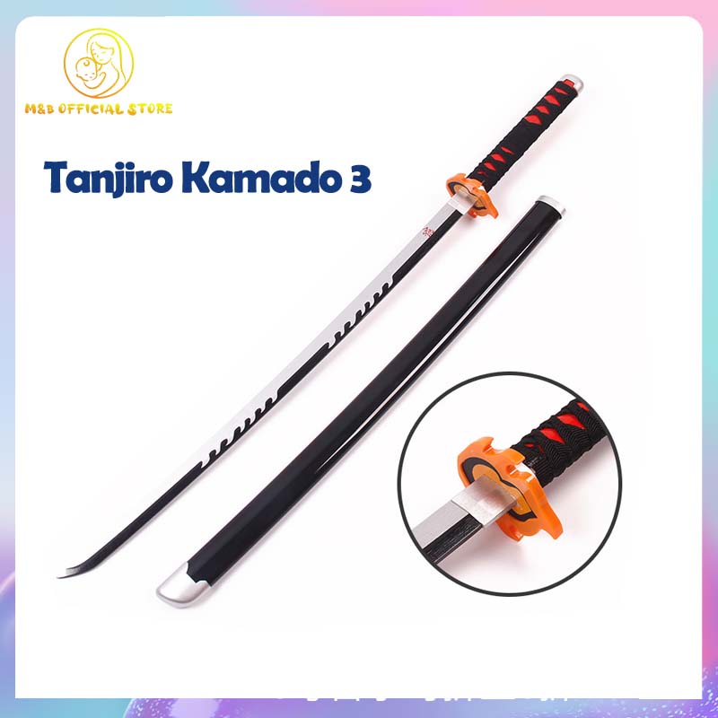 Mô hình kiếm gỗ 104CM Tanjiro Zenitsu rengoku Mô hình kiếm Đạo cụ Cosplay kiếm gỗ