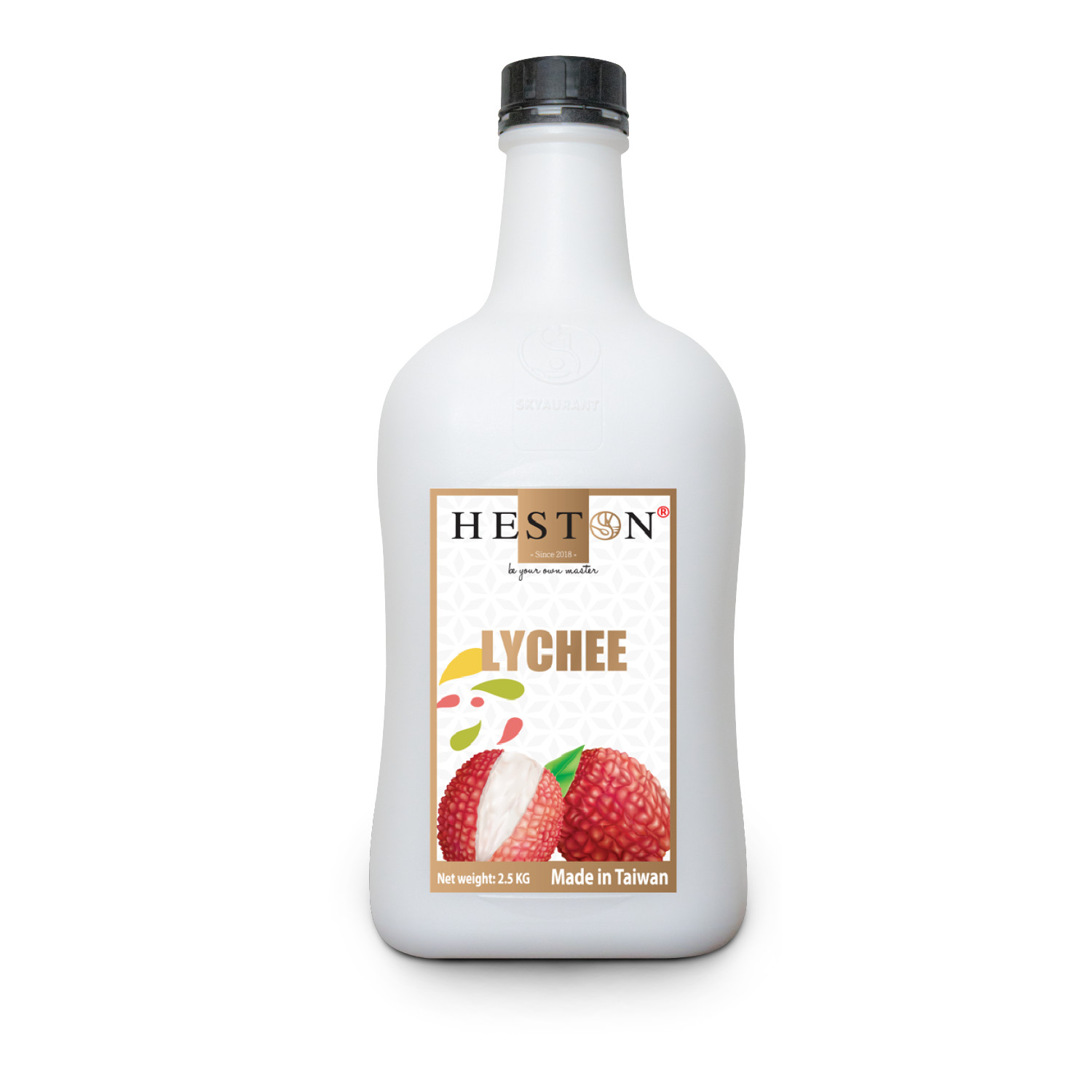 Syrup vải hiệu Heston Đài Loan mẫu mới chai 2500ml