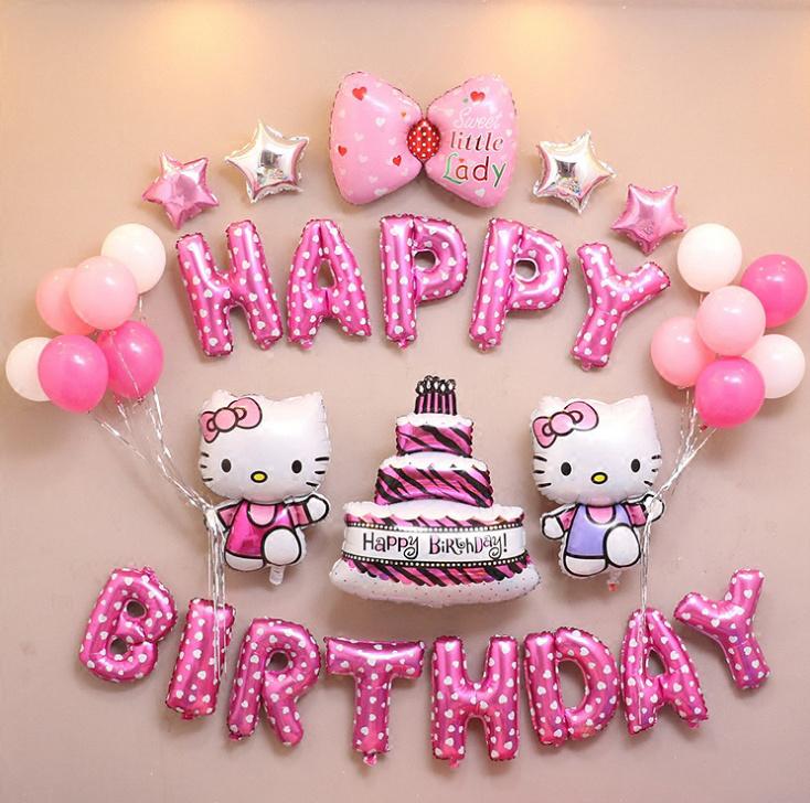 Bộ chữ sinh nhật chủ đề kitty