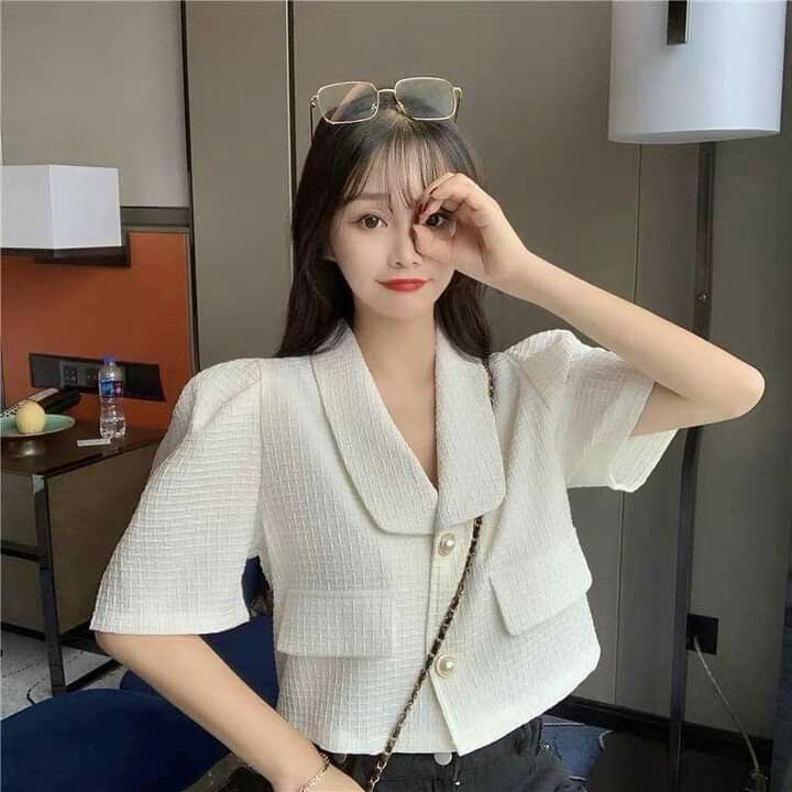 Áo Vest Crop top, áo kiểu nữ xinh cho bigsize, áo kiểu bigsize dáng ngắn