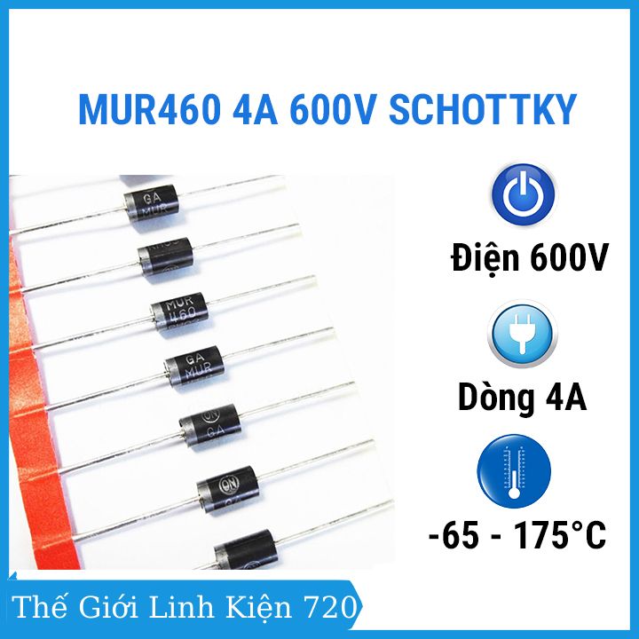 Diode mur460 4a 600v schottky