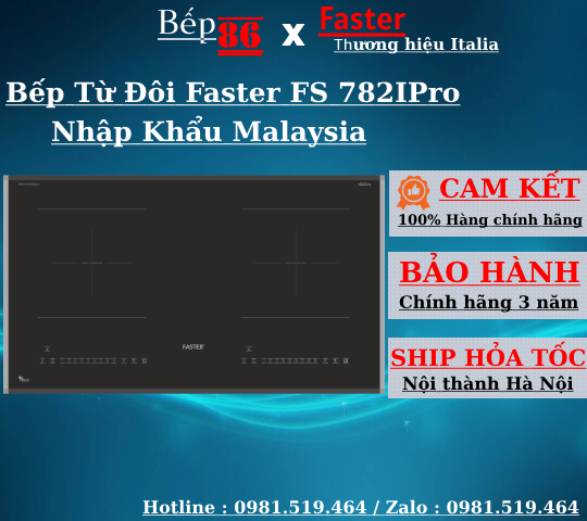 Bếp từ đôi Faster FS 782 IPro /Bếp từ inverter Faster 728ipro / Công nghệ bảng mạch và tính năng mớ
