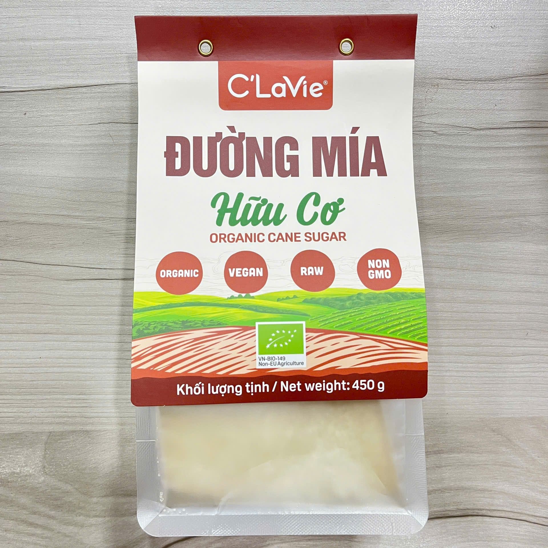 Date 3/10/26  Đường mía hữu cơ C'LaVie 450g - Organic Cane Sugar