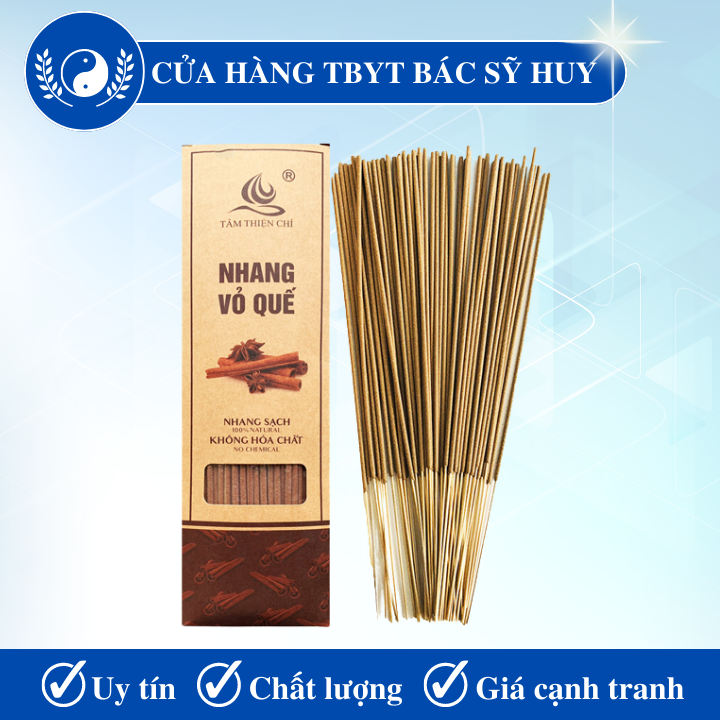 Nhang sạch từ vỏ cây quế hộp 180 cây/50 cây tâm thiện chí
