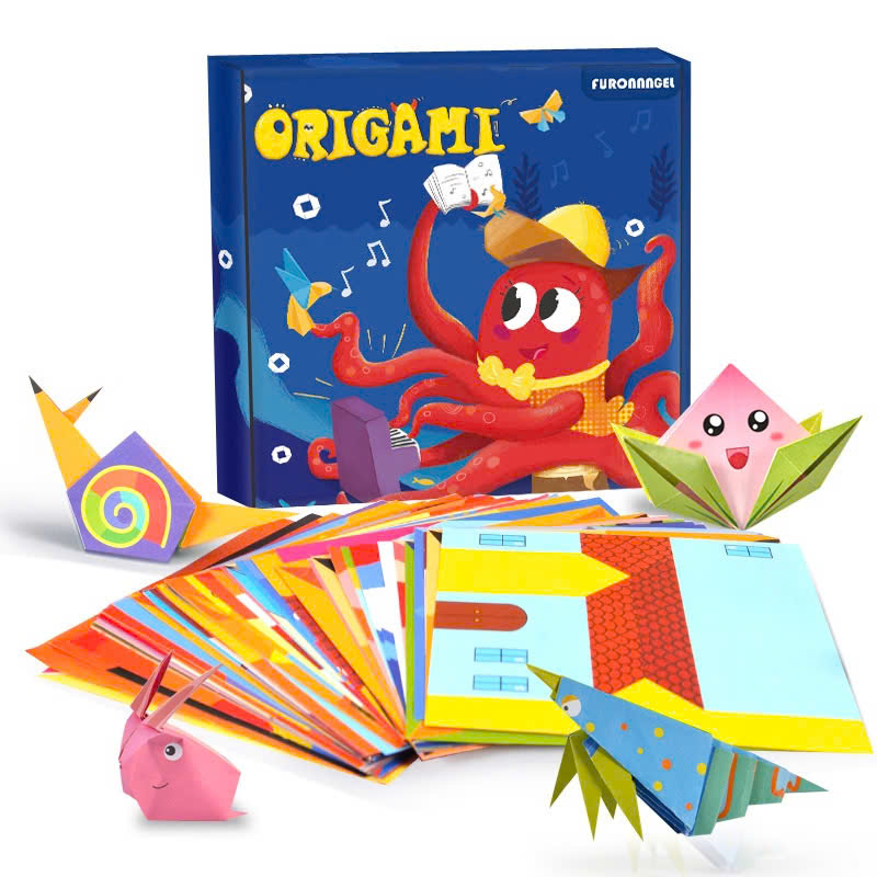 Bộ gấp giấy fun origami 108tờ (kèm sách hướng dẫn chi tiết)