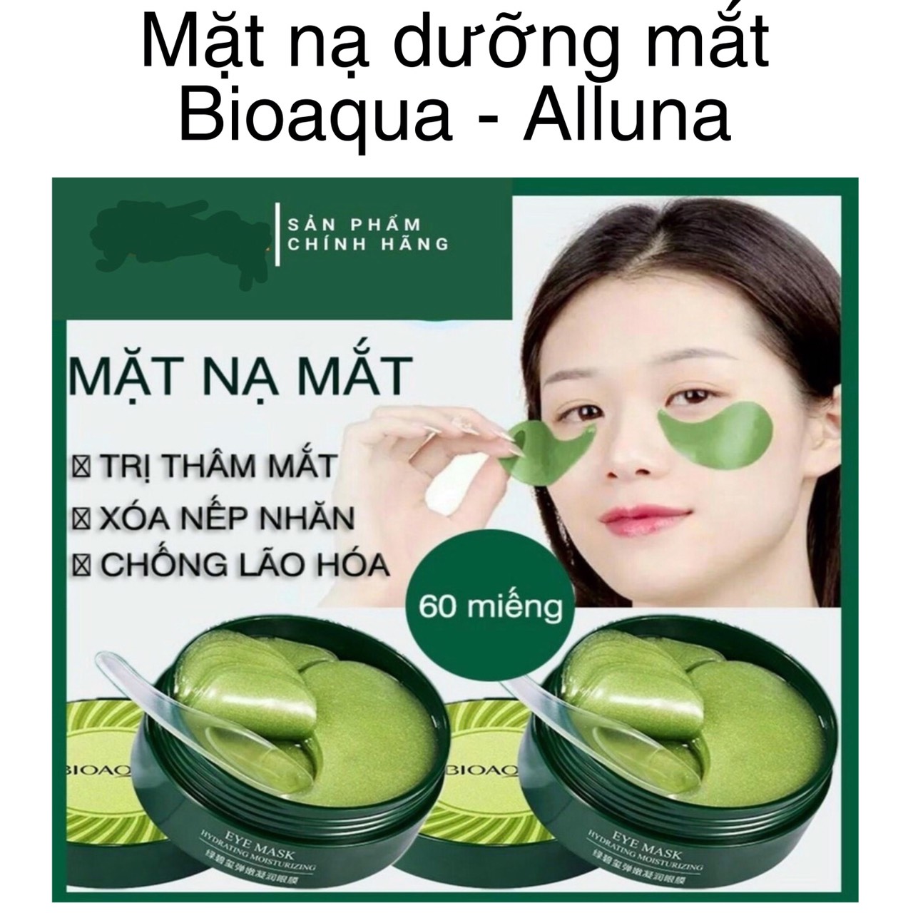 [Chính hãng] Mặt nạ giảm thâm quầng mắt Bioaqua
