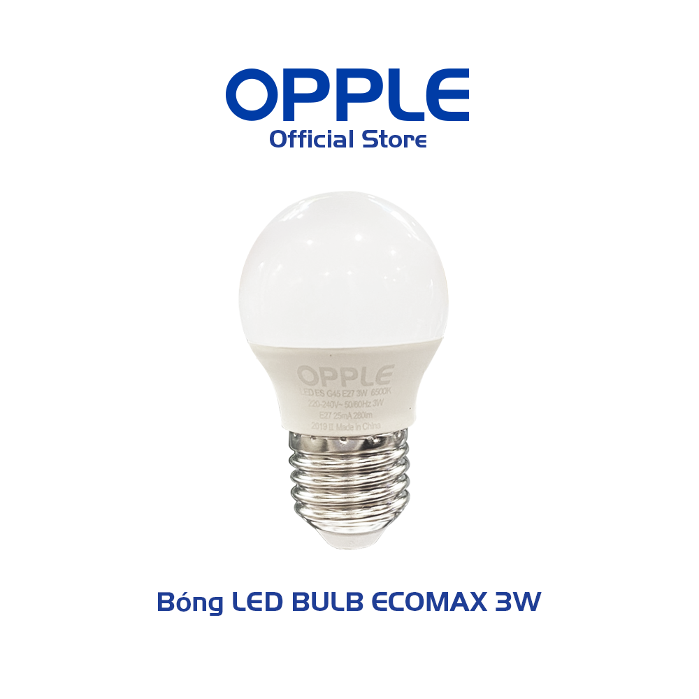 Bóng Đèn OPPLE LED Bulb Eco Save G45 E27 3W - Sáng Hơn Theo Cách Tiết Kiệm Hơn