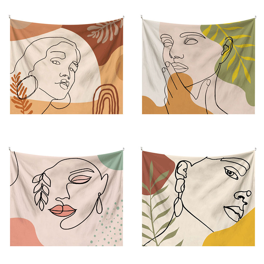 Thảm treo tường tường trang trí phòng ngủ mẫu Tranh Tối giản Vải Decor trang trí phòng khách