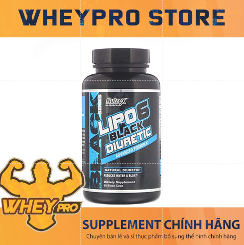 [HCM] Viên Hỗ Trợ G.i.ả.m M.ỡ Nutrex Lipo 6 Black Diuretic Giúp C.ắ.t N.ư.ớ.c M.ấ.t N.ư.ớ.c Trong Thi Đấu - USA (80 viên)- Chính hãng 100%
