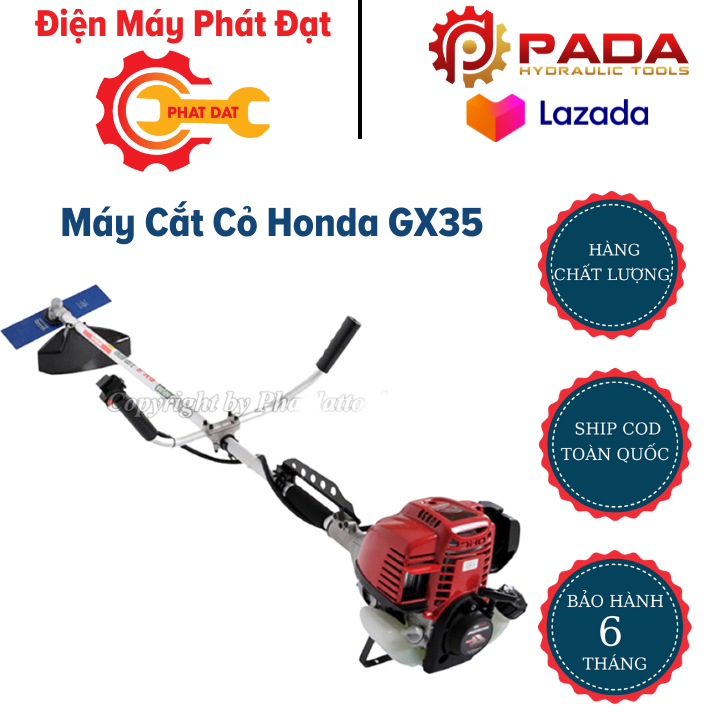 Máy cắt cỏ Honda GX35-Made in Thailand-Động cơ 4 thì tiết kiệm nhiên liệu-Bảo hành 12 tháng - Đầy đủ phụ kiện