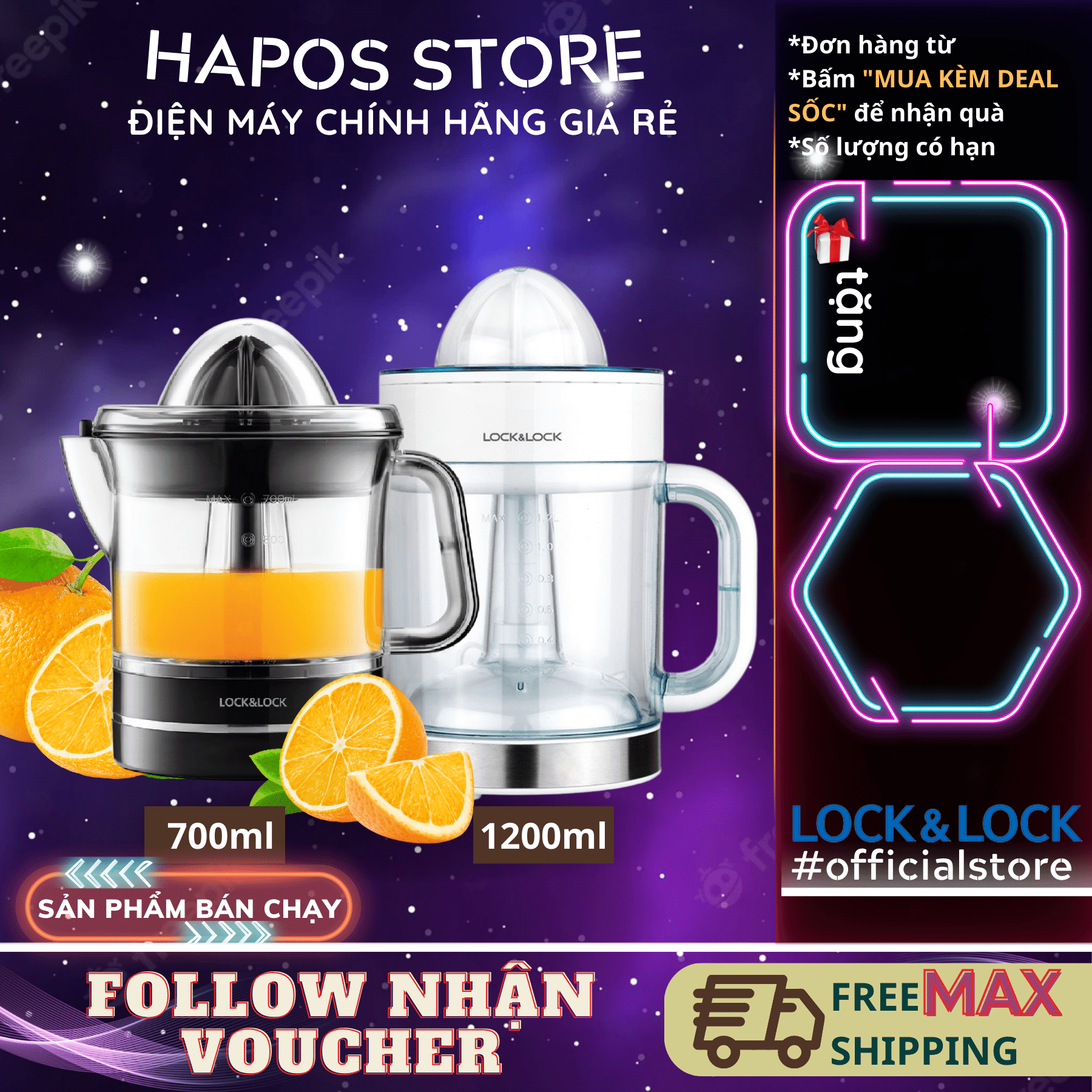 Máy vắt cam Lock&Lock
