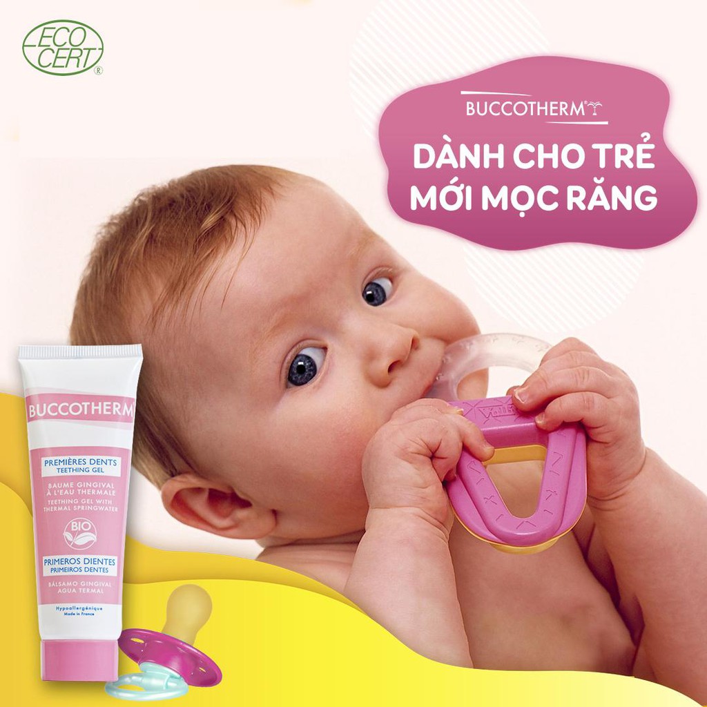 Gel vệ sinh chăm sóc răng miệng hữu cơ cho bé Buccotherm 50ml