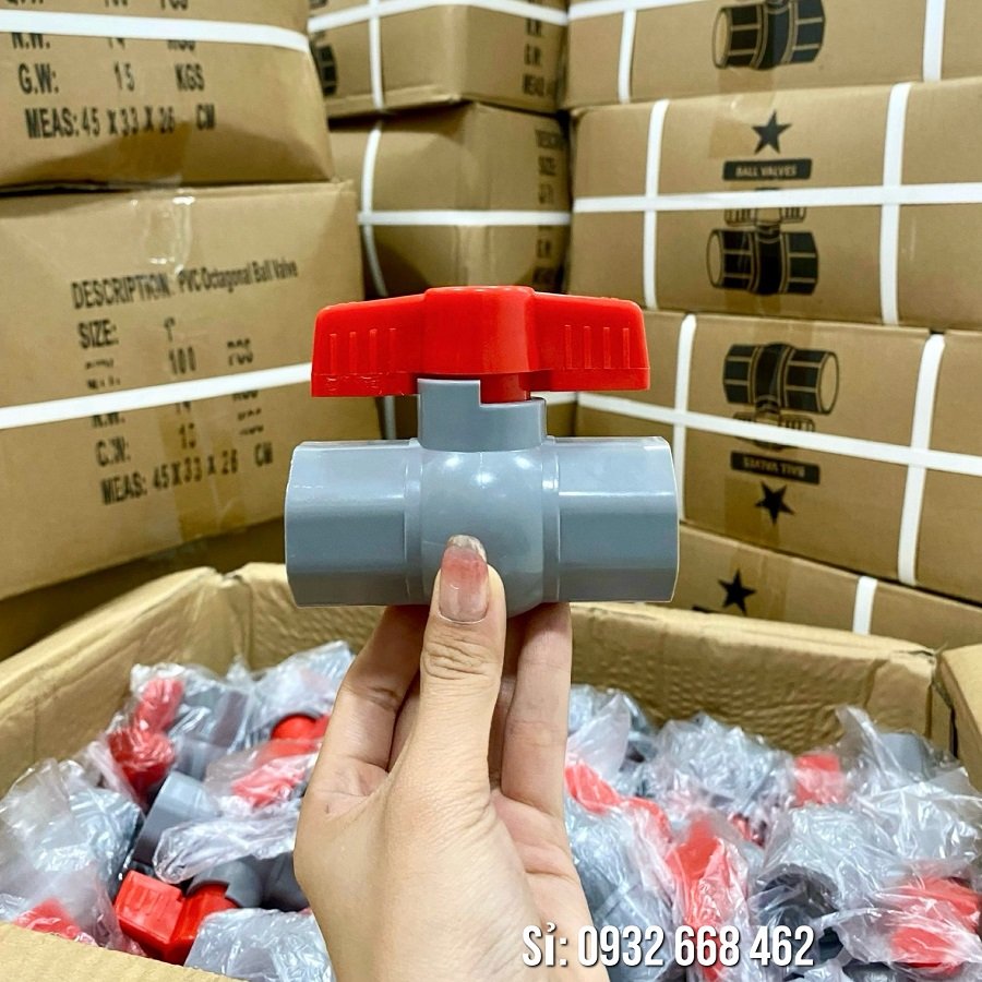 [Combo 10] Van nhựa, van nước pvc 21,27,34 chuyên dùng cho hệ thống tưới